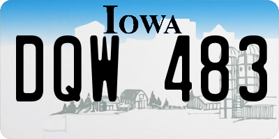 IA license plate DQW483