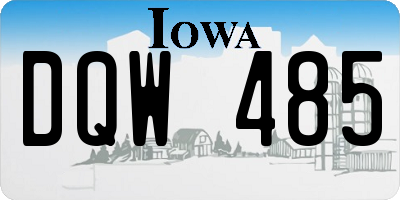 IA license plate DQW485