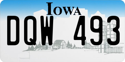 IA license plate DQW493