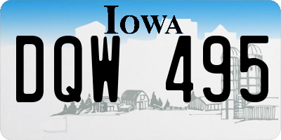 IA license plate DQW495