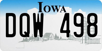 IA license plate DQW498
