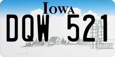 IA license plate DQW521
