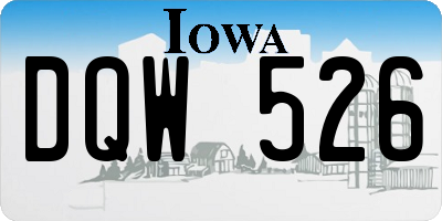 IA license plate DQW526
