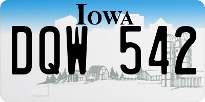 IA license plate DQW542