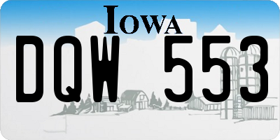 IA license plate DQW553