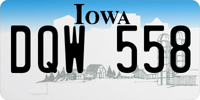 IA license plate DQW558