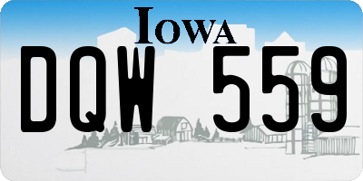 IA license plate DQW559