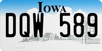 IA license plate DQW589