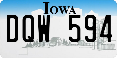 IA license plate DQW594
