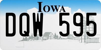 IA license plate DQW595
