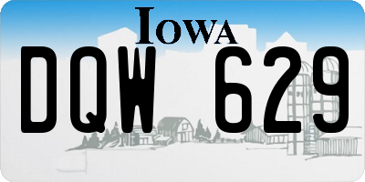 IA license plate DQW629