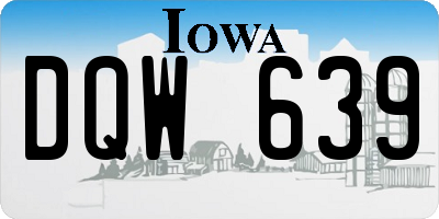 IA license plate DQW639