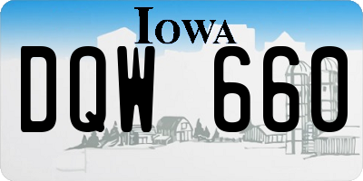 IA license plate DQW660