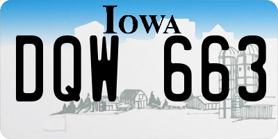 IA license plate DQW663