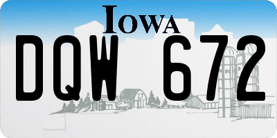 IA license plate DQW672