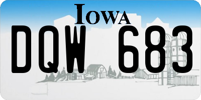 IA license plate DQW683