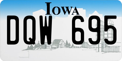 IA license plate DQW695