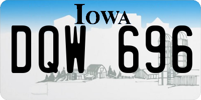 IA license plate DQW696