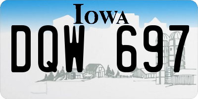 IA license plate DQW697