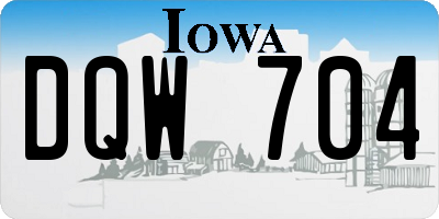 IA license plate DQW704
