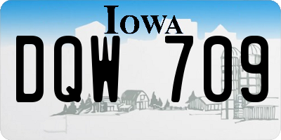 IA license plate DQW709