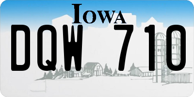 IA license plate DQW710