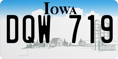 IA license plate DQW719