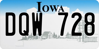 IA license plate DQW728