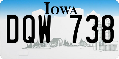 IA license plate DQW738