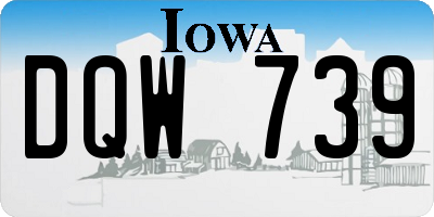 IA license plate DQW739
