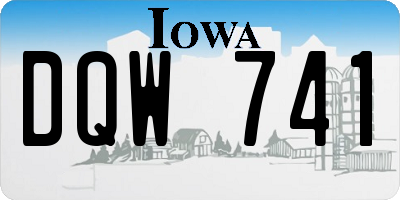 IA license plate DQW741