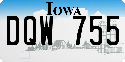 IA license plate DQW755