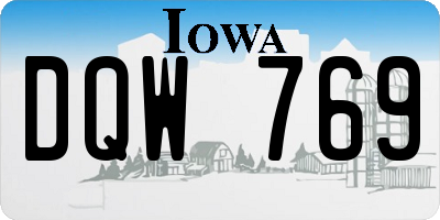 IA license plate DQW769