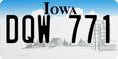 IA license plate DQW771