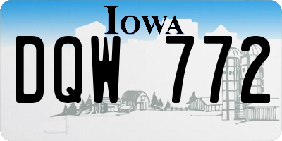 IA license plate DQW772