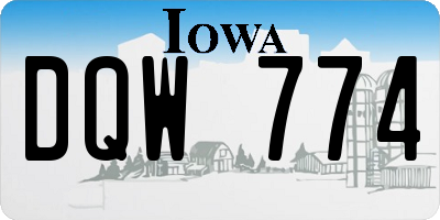 IA license plate DQW774
