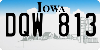 IA license plate DQW813