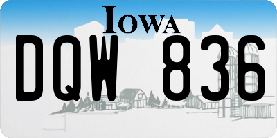 IA license plate DQW836