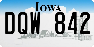 IA license plate DQW842
