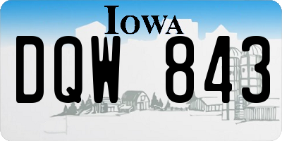 IA license plate DQW843