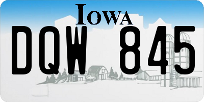 IA license plate DQW845