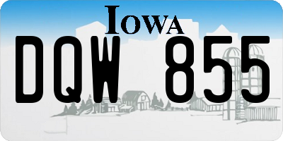 IA license plate DQW855