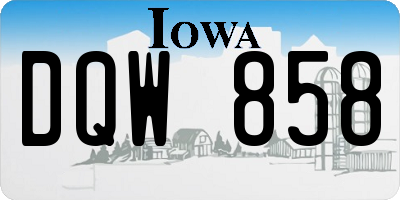 IA license plate DQW858