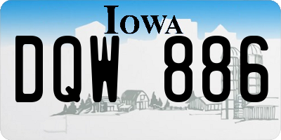 IA license plate DQW886