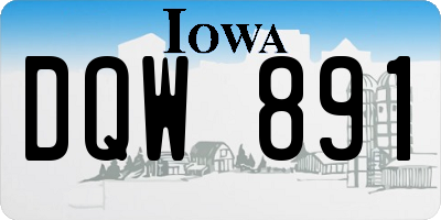 IA license plate DQW891