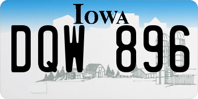IA license plate DQW896
