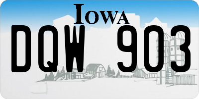 IA license plate DQW903