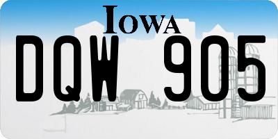 IA license plate DQW905