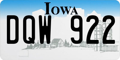 IA license plate DQW922
