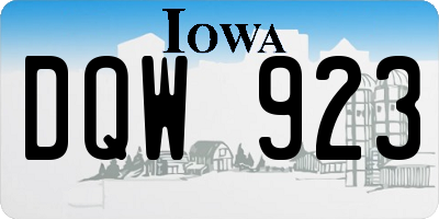 IA license plate DQW923